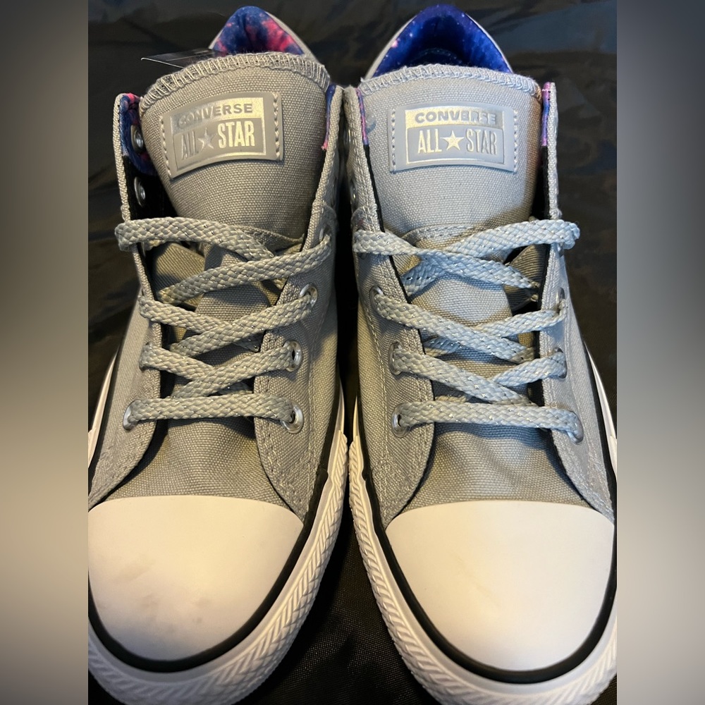 NWT All Star Converse Galaxy gray sneakers size 10